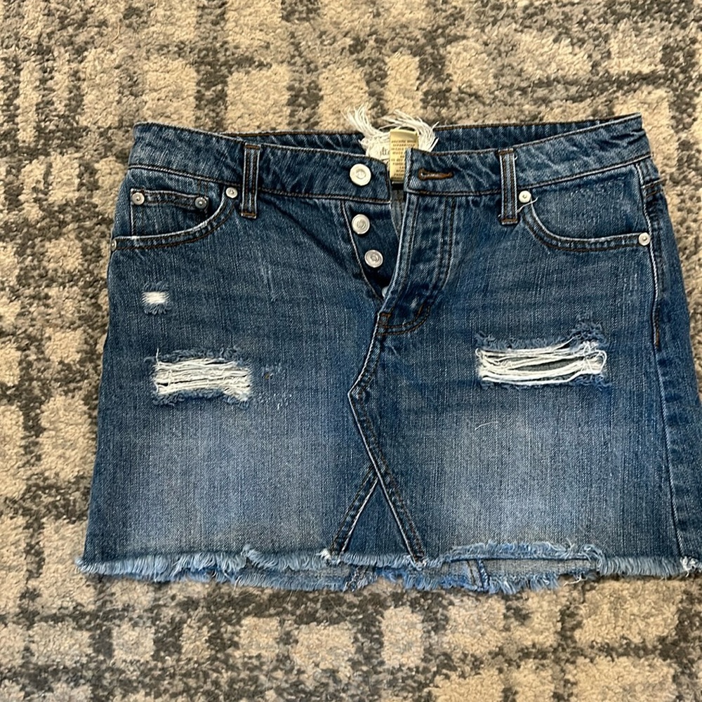 Altered state denim skirt